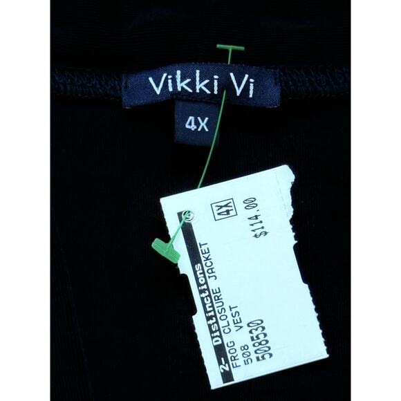NWT Vikki V 4X‎ Slinky Knit Swing Vest Sleeveless Cardigan Travel Workwear Party - Picture 2 of 8